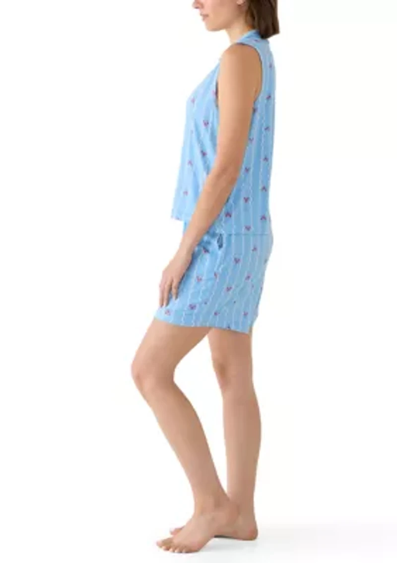 Women's Sleeveless Bermuda Pajama Set