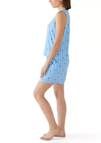 Women's Sleeveless Bermuda Pajama Set