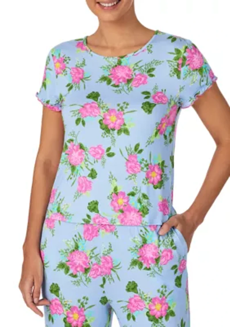 Women's Shirt & Cropped Pants Sleep Set