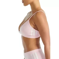 Essentials cotton 3 stripe triangle wrap bralette