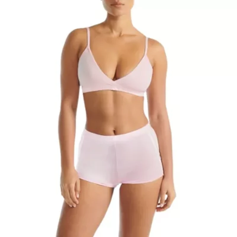 Essentials cotton 3 stripe triangle wrap bralette