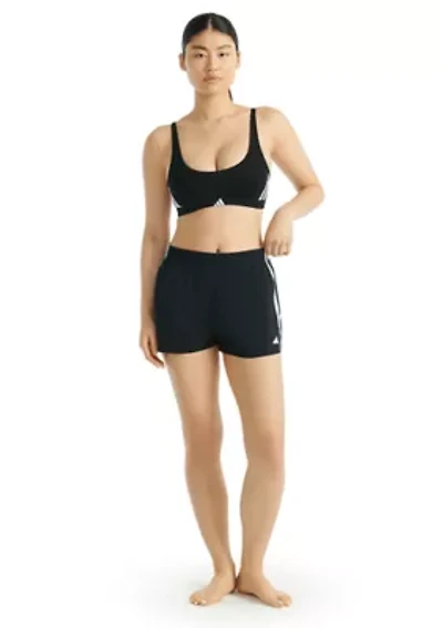 Essentials Cotton Three-Stripe Scoop Bralette with Removable Cookies