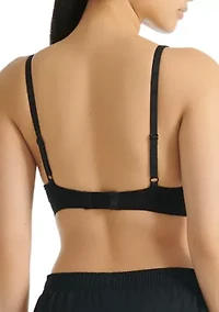 Essentials Cotton Three-Stripe Scoop Bralette with Removable Cookies