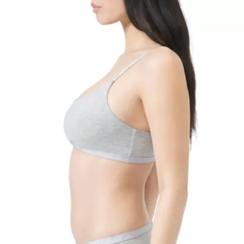 Essentials cotton scoop bralette w/ removable cookies
