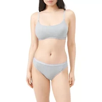 Essentials cotton scoop bralette w/ removable cookies