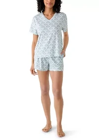 Women's Short Sleeve and Shorts Pajama Set