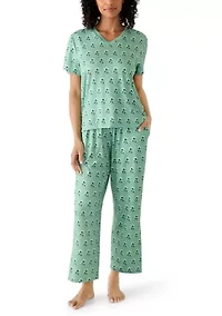 Women's Hayes Short Sleeve Shirt and Pants Pajama Set