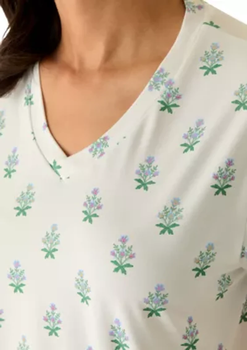 Women's Short Sleeve and Pants Pajama Set