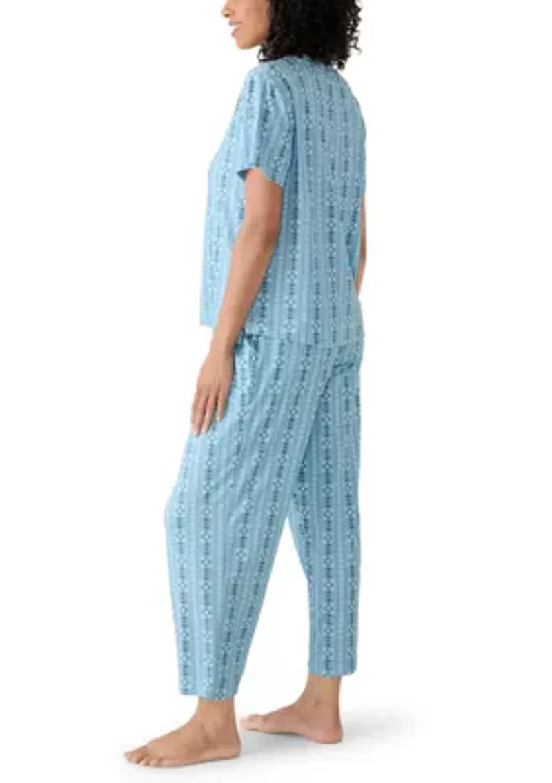 Hayes Short Sleeve Shirt and Pants Pajama Set