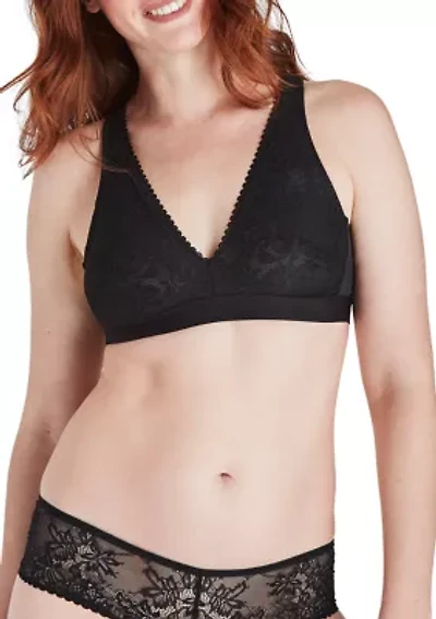 Comfort Revolution® Comfy Glam™ Plunge Lace Wirefree Bralette