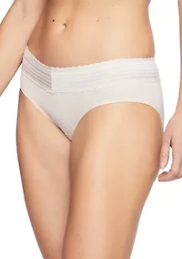 No Pinching, Problems® Dig-Free Comfort Waist with Lace Microfiber Hipster Briefs - 5609J