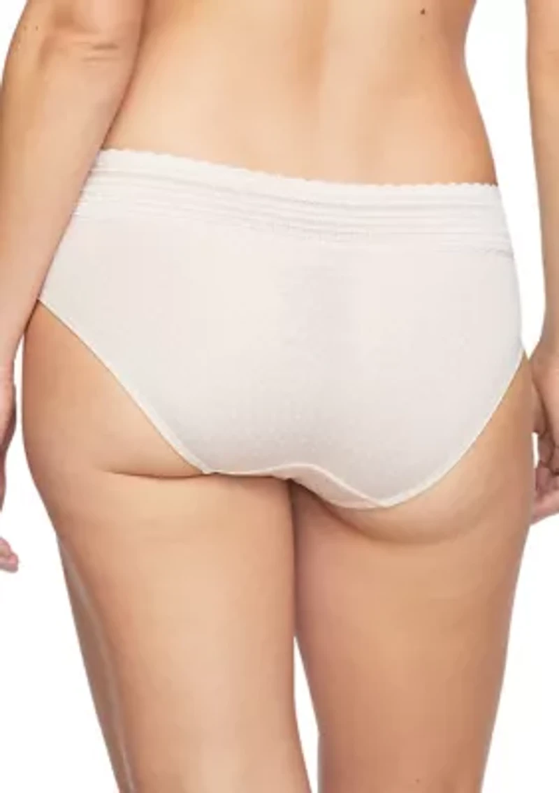 No Pinching, Problems® Dig-Free Comfort Waist with Lace Microfiber Hipster Briefs - 5609J