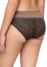 No Pinching, Problems® Dig-Free Comfort Waist with Lace Microfiber Hipster Briefs - 5609J