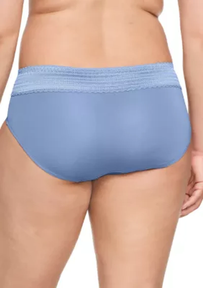 No Pinching, Problems® Dig-Free Comfort Waist with Lace Microfiber Hipster Briefs - 5609J