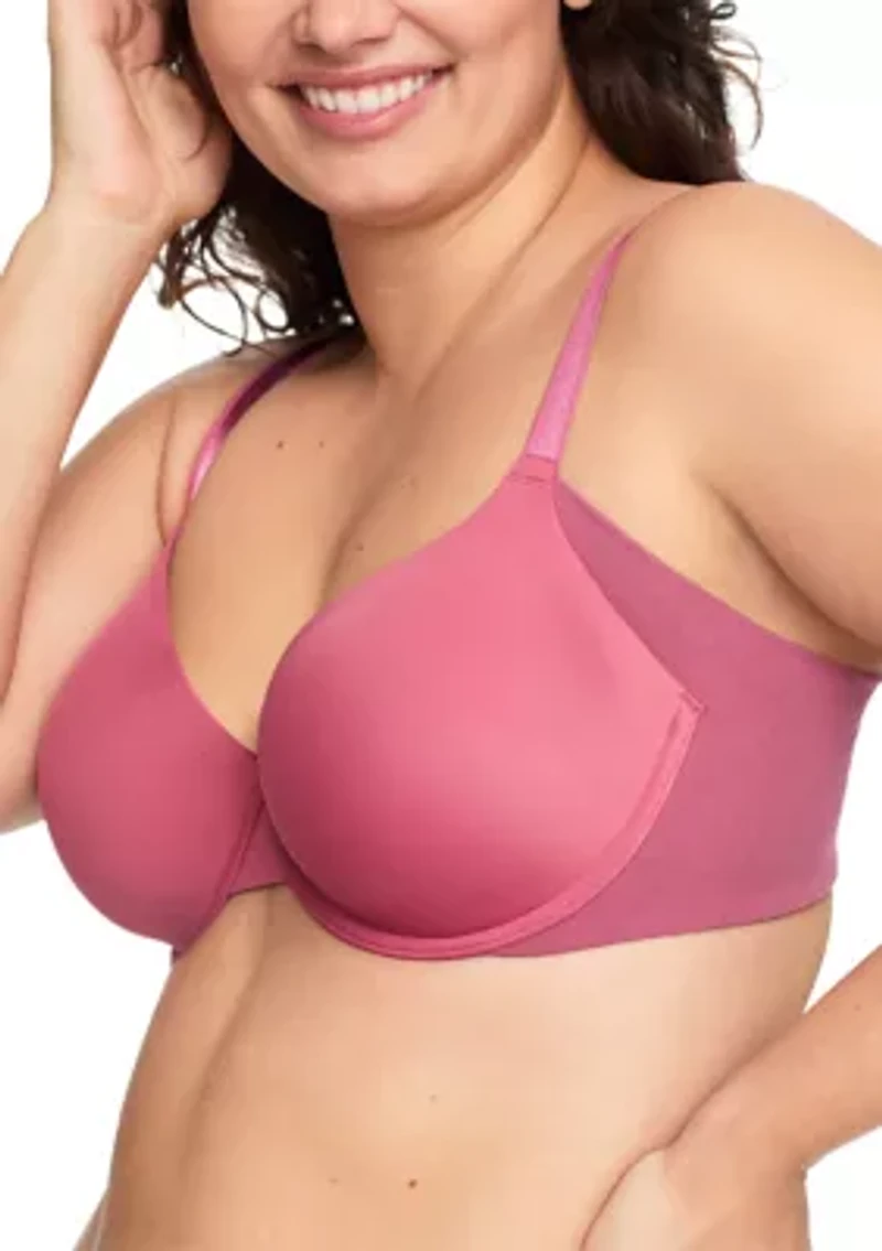No Side Effects® Seamless Underarm-Smoothing Comfort Underwire Lightly Lined T-Shirt Bra
