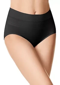 No Pinching, Problems® Dig-Free Comfort Waist with Lace Smooth and Seamless Briefs - RS1501P