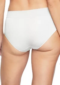 No Pinching, Problems® Dig-Free Comfort Waist with Lace Smooth and Seamless Briefs - RS1501P