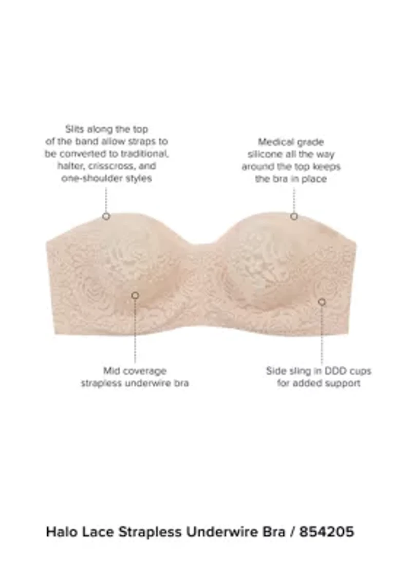 Halo Lace Strapless Bra - 854205