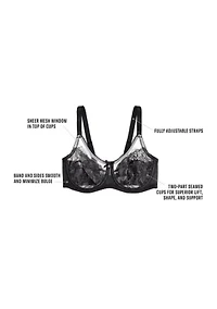 Retro Chic Full Figure Underwire Bra - 855186
