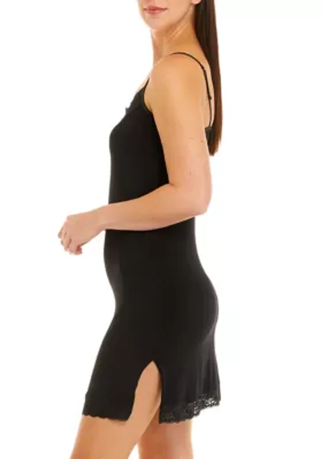 Kiss The Sky Alessandra Spliced Velvet & Lace Slip Dress | The Summit