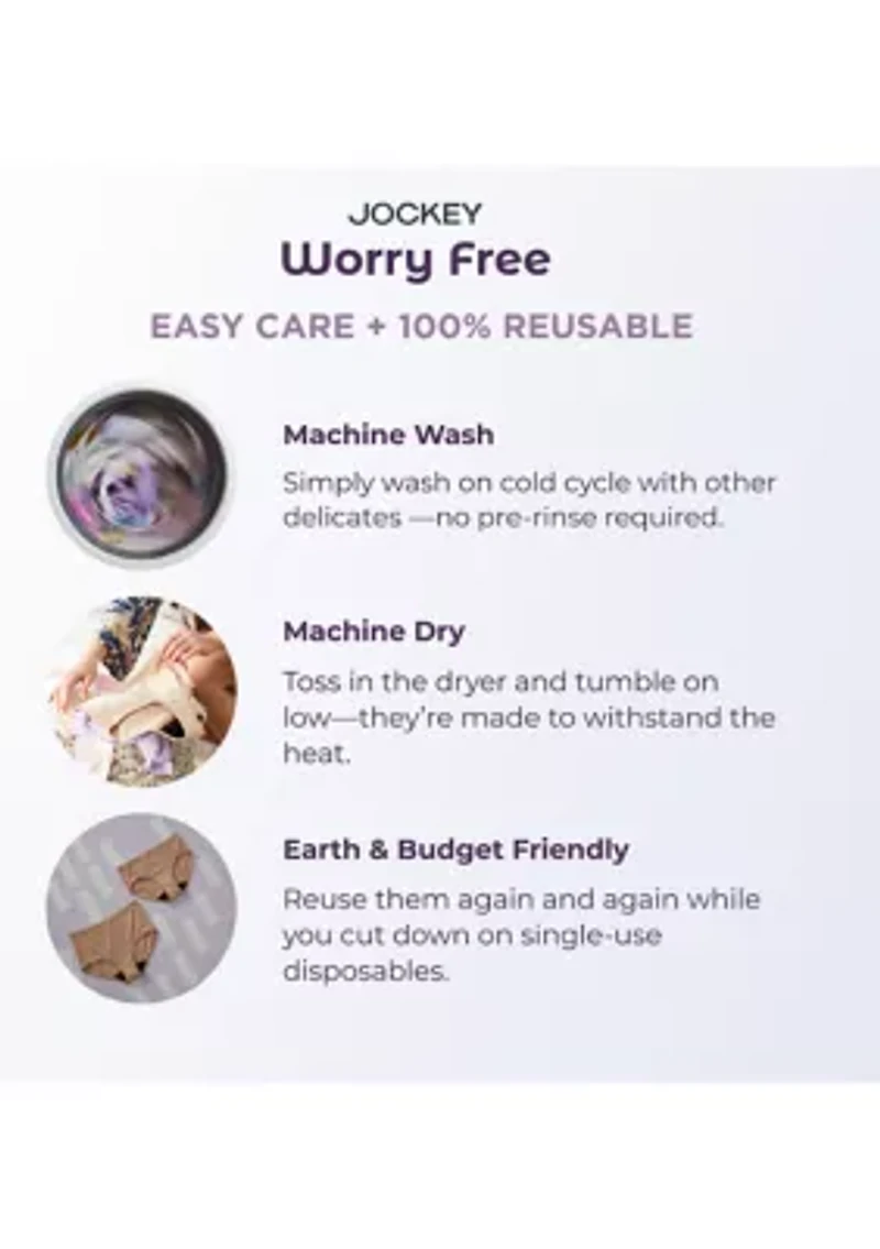 Worry Free Heavy Absorbency Hipster Panties