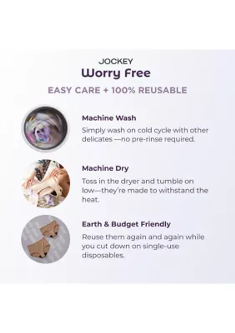 Worry Free Microfiber Moderate Absorbency Bikini