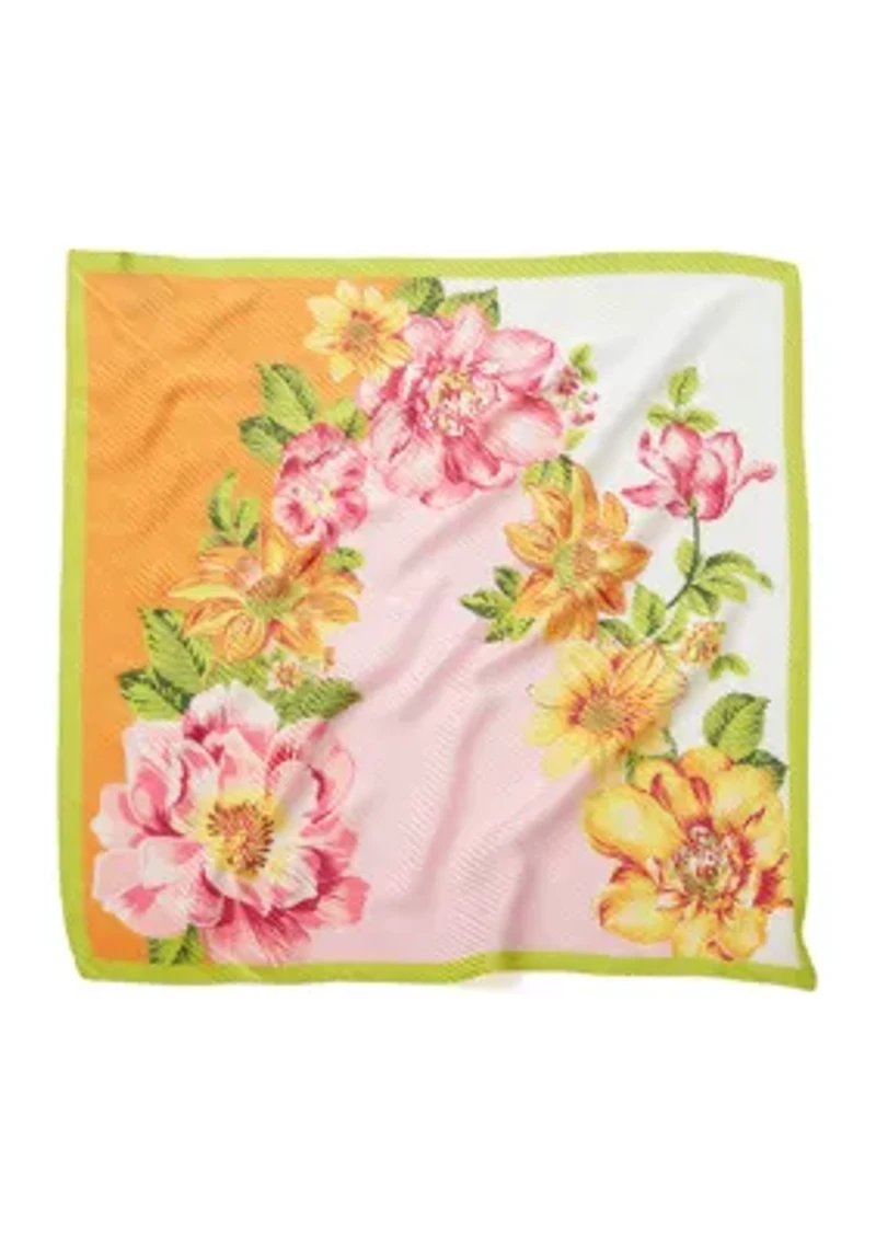 Sunshine Garden Pleated Diamond Scarf