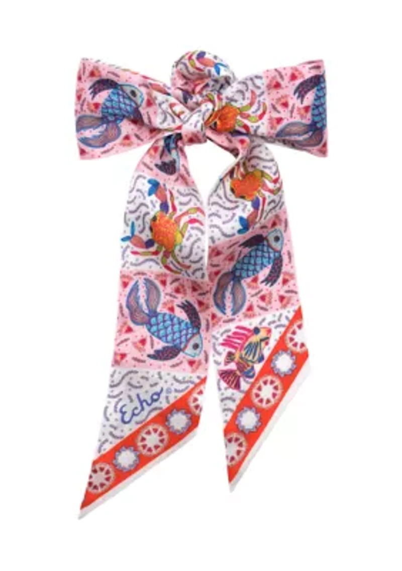 Crabby Silk Ribbon Scarf
