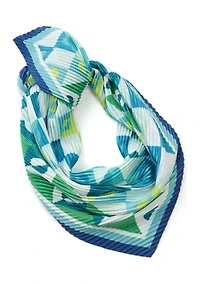 Mosaic Geo Pleated Diamond Scarf 