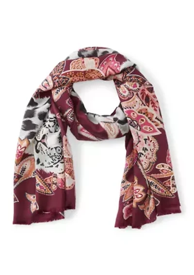 Snow Leopard Silk Wrap