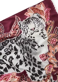 Snow Leopard Silk Wrap
