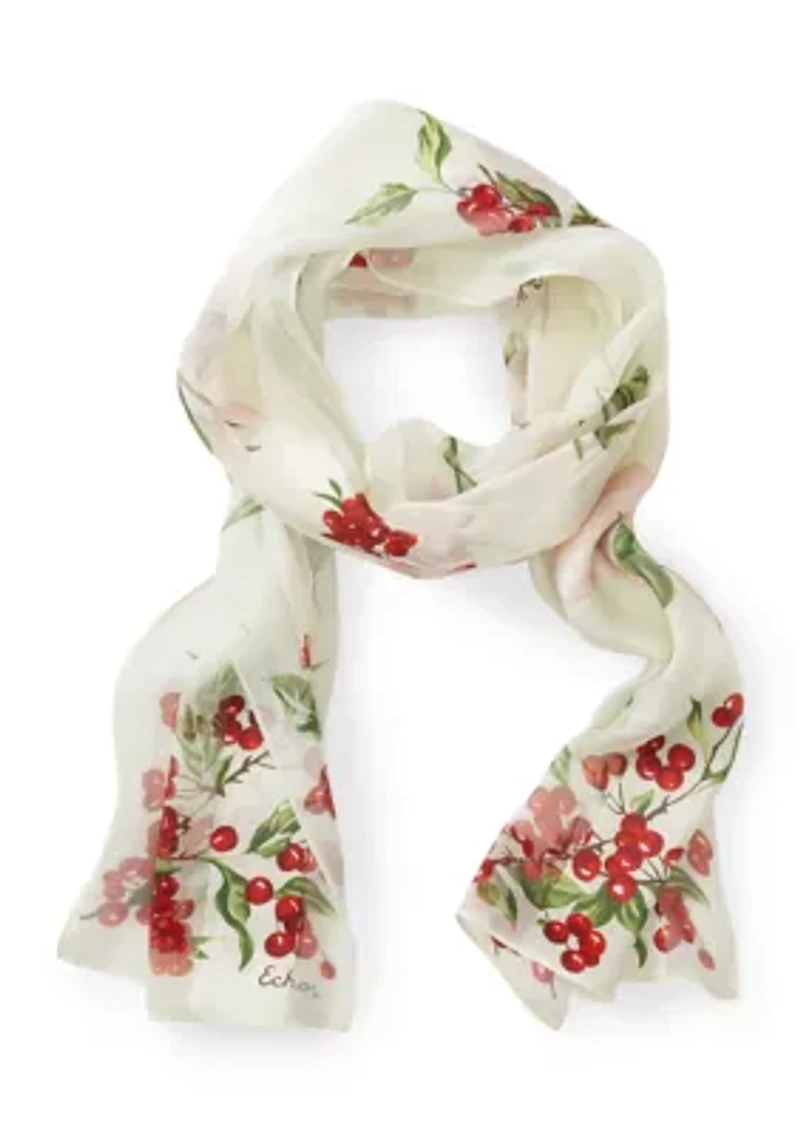 Amaryllis Silk Scarf