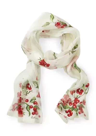 Amaryllis Silk Scarf