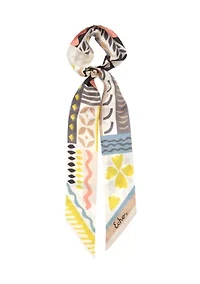 Coastal Collage Silk Ribbon Scarf