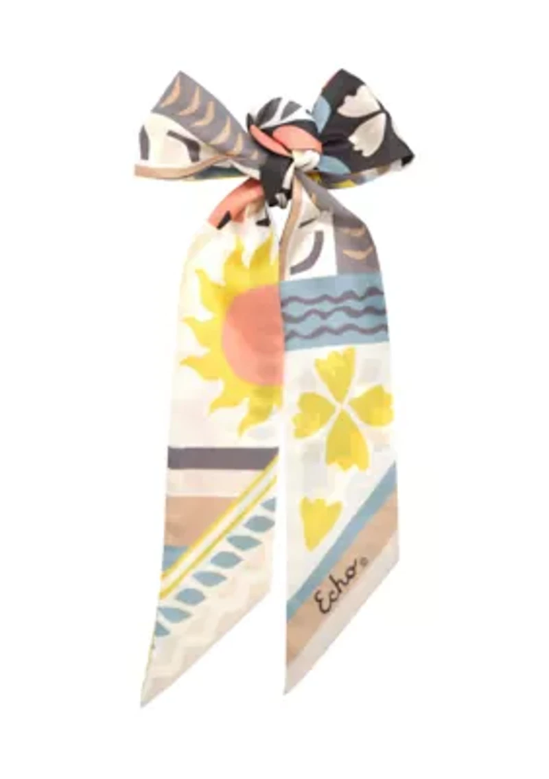 Coastal Collage Silk Ribbon Scarf