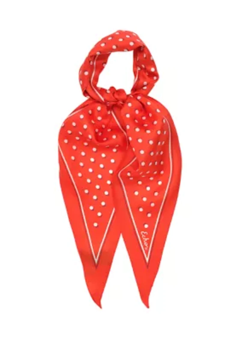Dot Silk Diamond Scarf