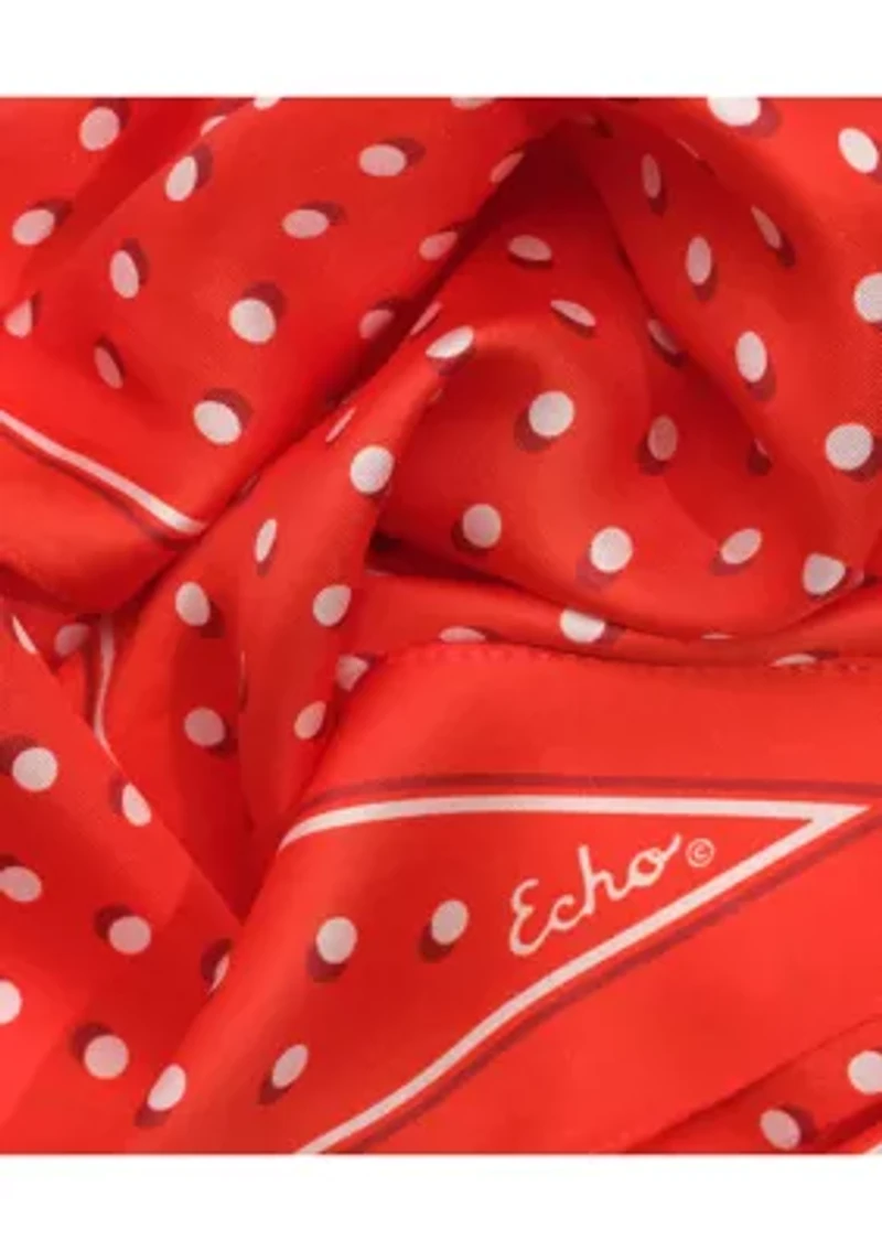 Dot Silk Diamond Scarf