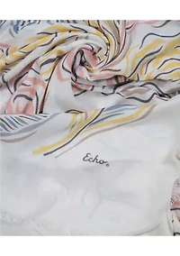 Gestural Rose Square Scarf