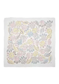 Gestural Rose Square Scarf