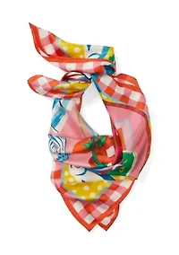 Beach Picnic Silk Square Scarf