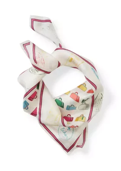 Vintage Luggage Silk Square Scarf