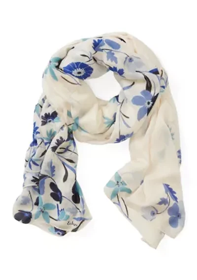 Falling Flowers Wrap Scarf
