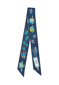 Lost At Sea Silk Ribbon Scarf