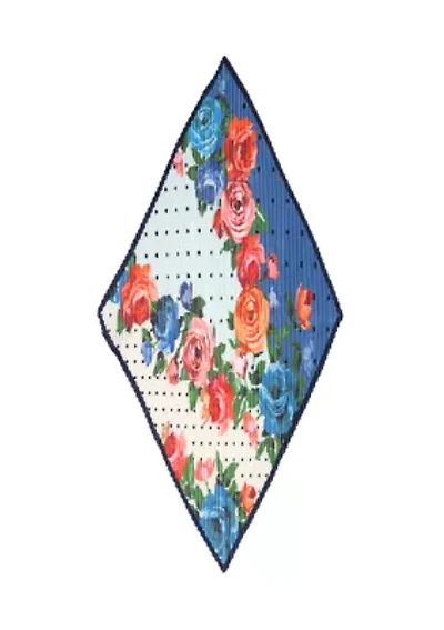 Classic Rose Pleated Diamond Scarf