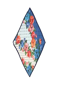 Classic Rose Pleated Diamond Scarf