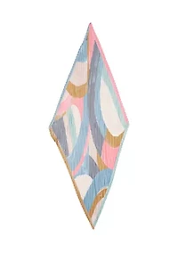 Painterly Composition Pleated Diamond Scarf