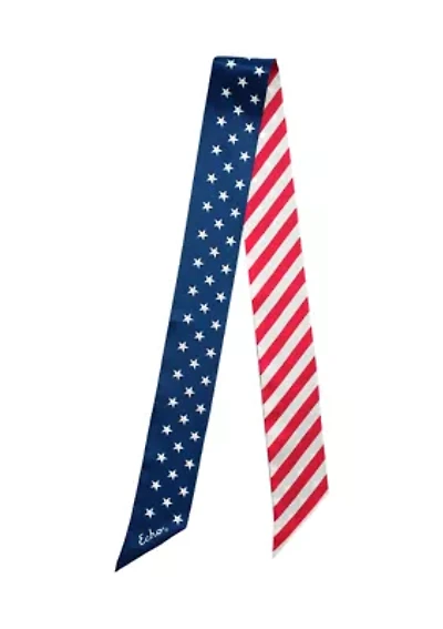 Stars and Stripes Silk Ribbon Scarf