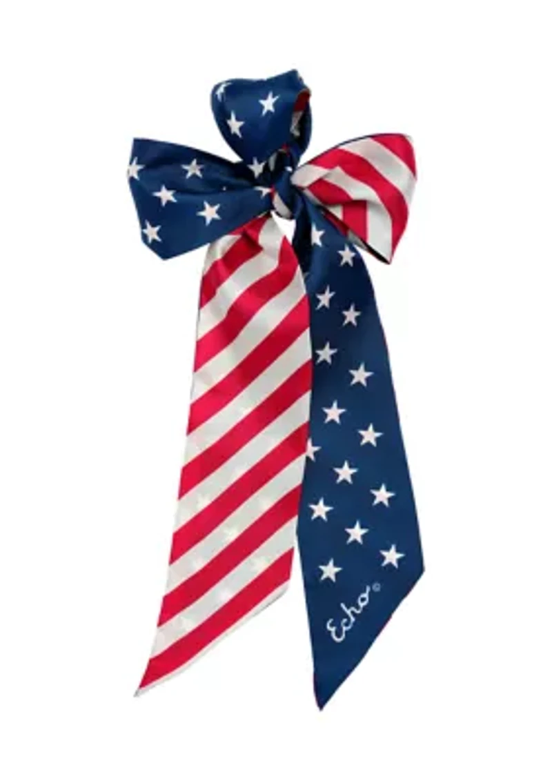 Stars and Stripes Silk Ribbon Scarf