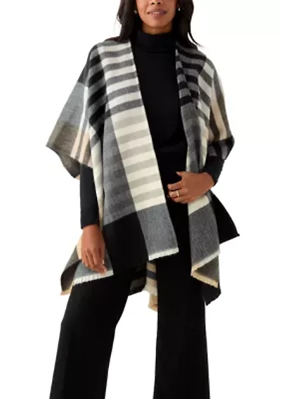 Gramercy Plaid Ruana