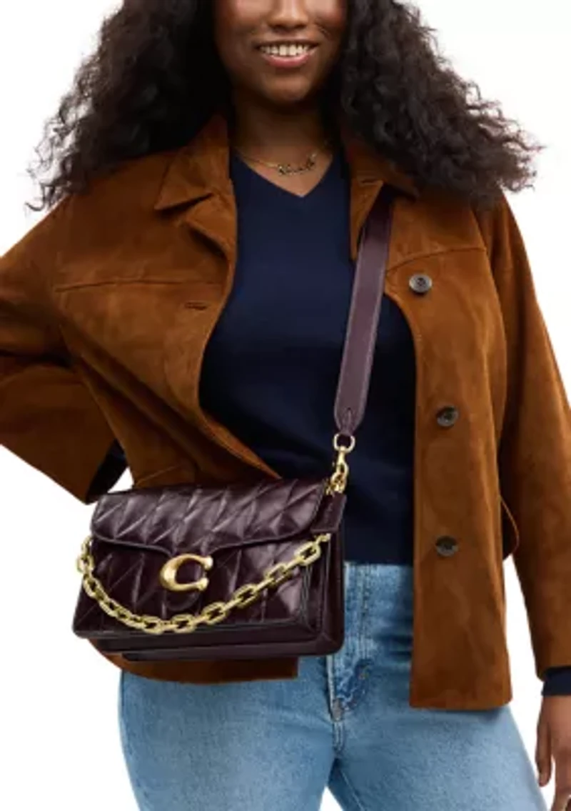 Chain Tabby Shoulder Bag with Quilting 